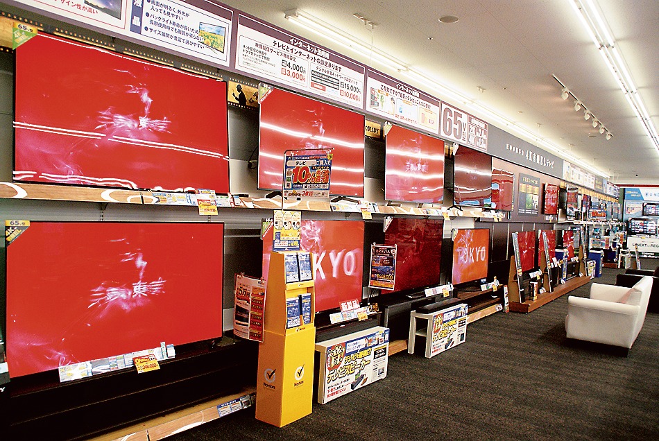 家電量販店 4kテレビの販売動向 エディオン広島本店 広島市中区 高機能 大型テレビで単価上昇 電波新聞デジタル