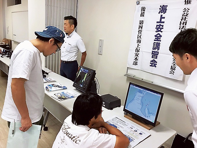 無線機器の展示デモ