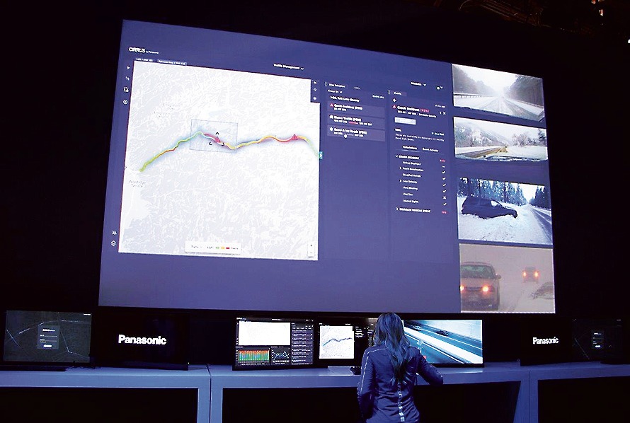 V2Xプラットフォームを提供するなどサービス型ビジネスが立ち上がる北米（写真は交通状況の改善を図るCIRRUS by Panasonic）