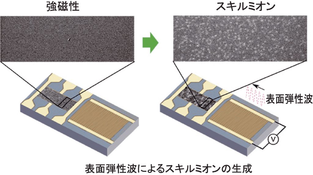 理研、東大などが表面弾性波で「スキルミオン」生成 発熱抑え成功を