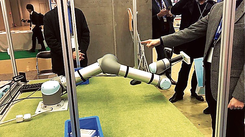 米RTR社のモーション・プランニング技術を用いたロボット知能化技術のデモ展示（2019国際ロボット展の同社ブース）