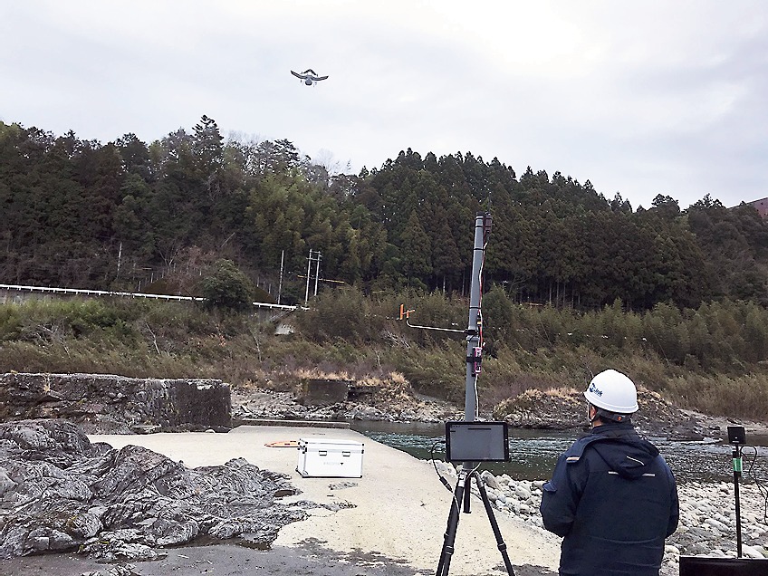 2月に実施した瀬戸内海でのVTOLによる離島への長距離輸送実証実験