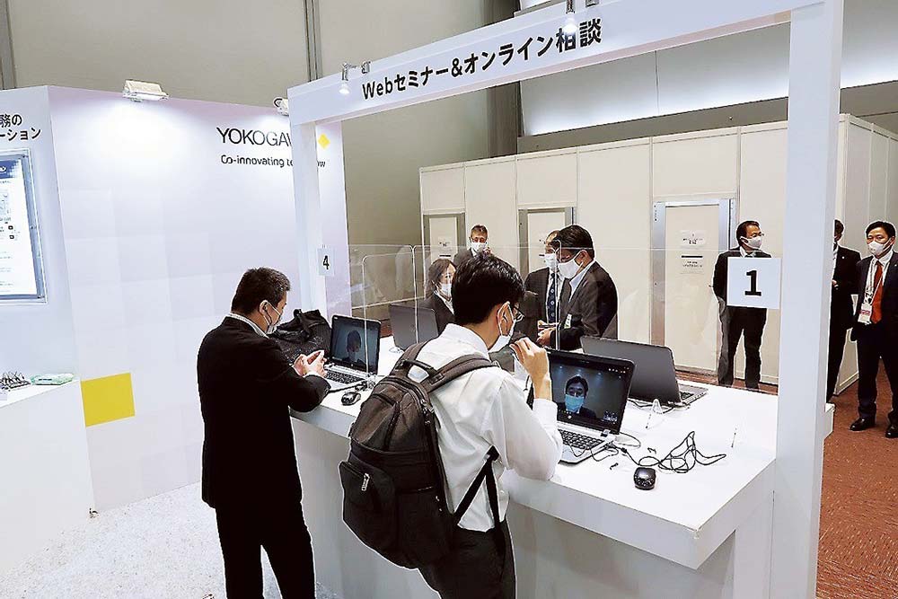 横河グループがリアル展示で新たな試み本社とブースつなぐ カフェ 電波新聞デジタル