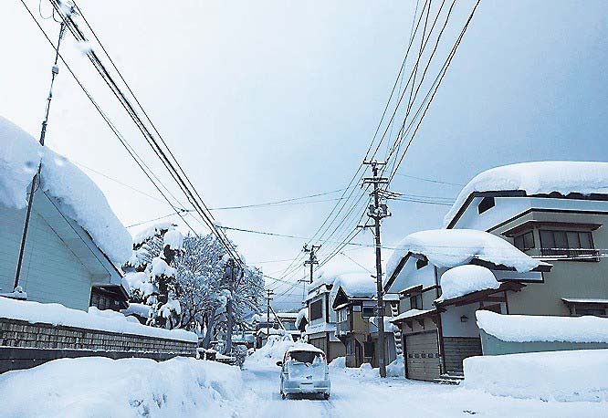 豪雪地の様子