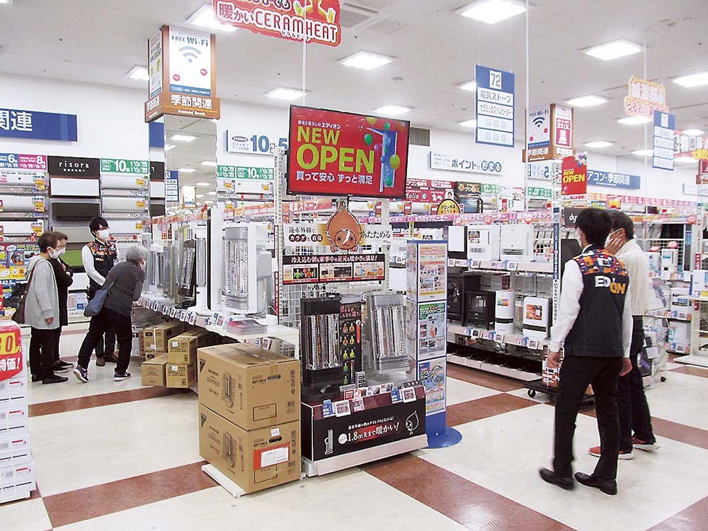 寒波で来店客増加が見込める暖房機・エアコン