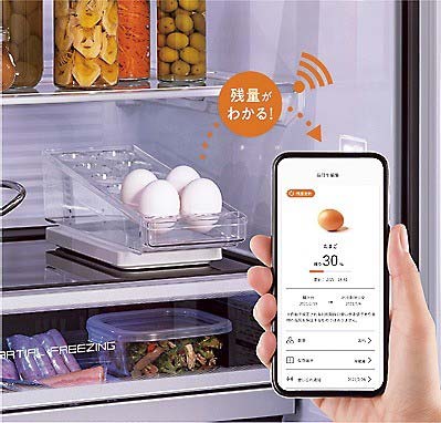 冷蔵庫のストック残量がアプリで分かる
