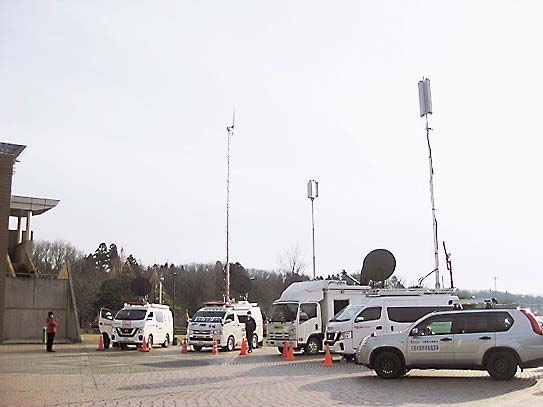 車載基地局のデモ