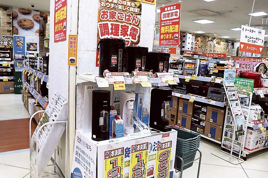 ソーダストリームも人気（ベスト電器福岡本店）