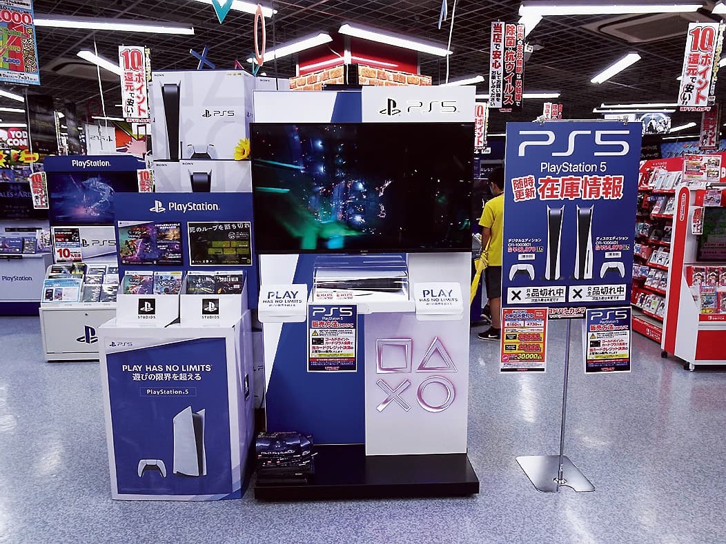 人気の「PlayStation5」コーナー