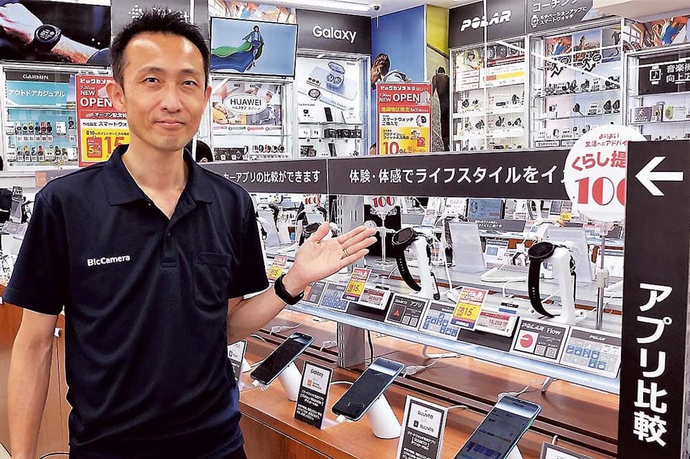 スマートウオッチを充実させた立柄店長