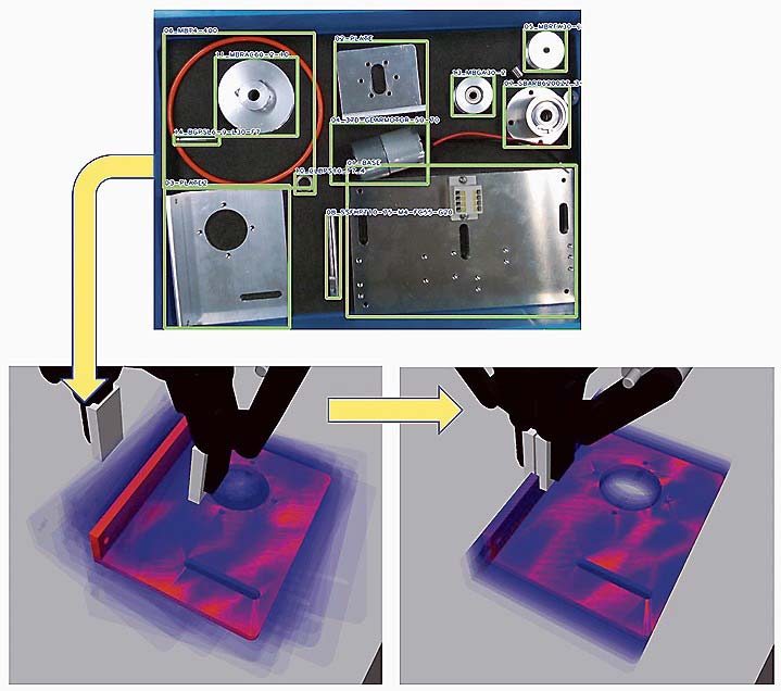 部品認識画像ソフトウエアのイメージ