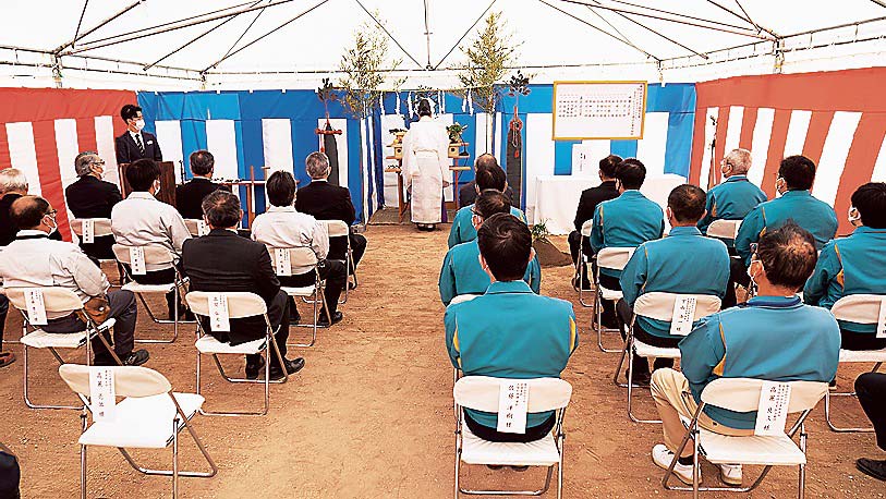 地鎮祭の様子