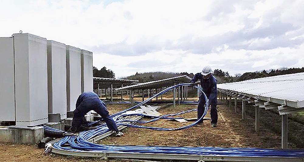 集電盤への入線