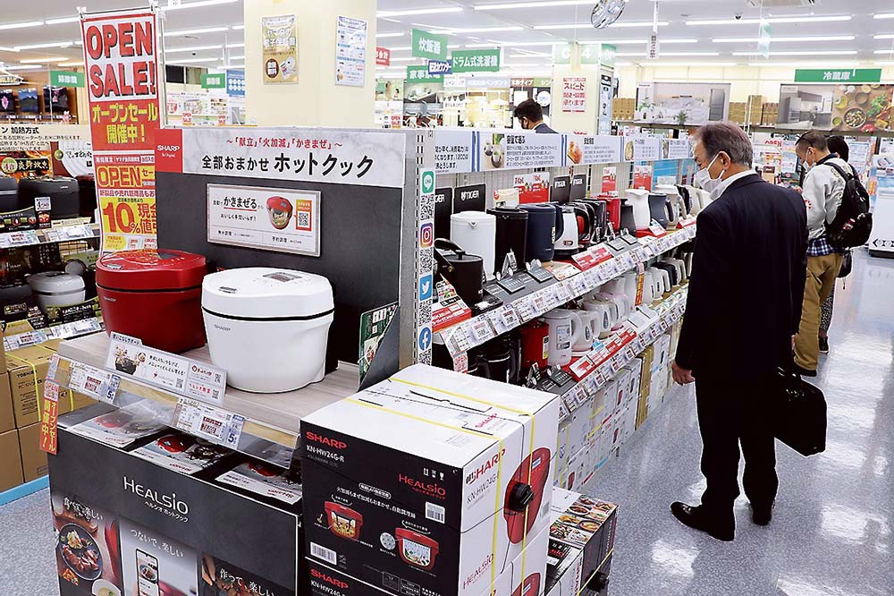 品ぞろえを充実させた調理家電コーナー