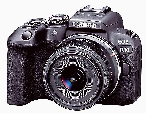 「EOS R10」（RF-S18-45㎜ F4・5-6・3 IS STM装着時）