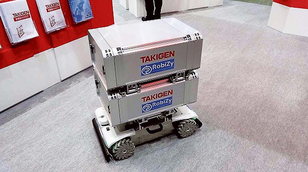 タキゲン製造の「メカナム車輪」