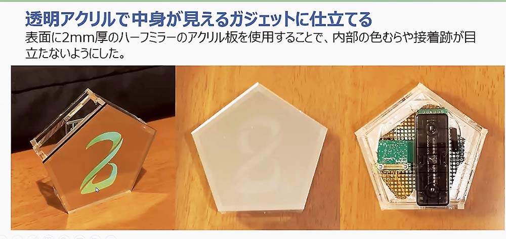 「4つのセグメントによる数字表示ガジェット」