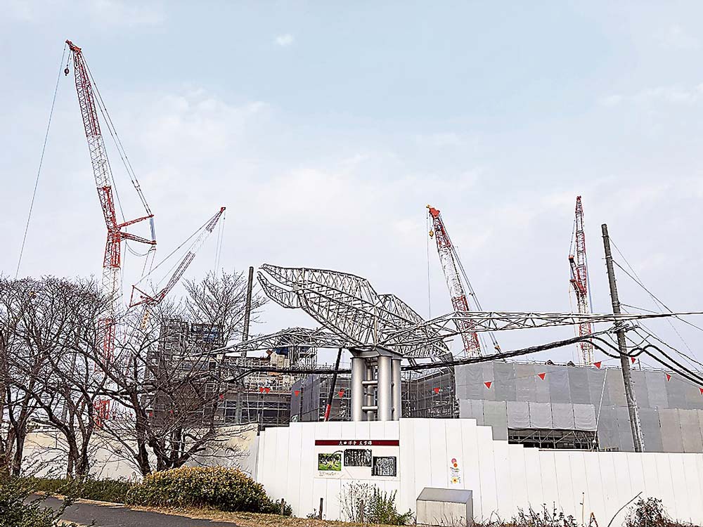 整備が進む中央公園広場エリア