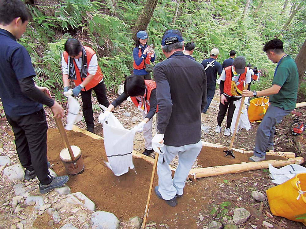 熊野古道での道普請