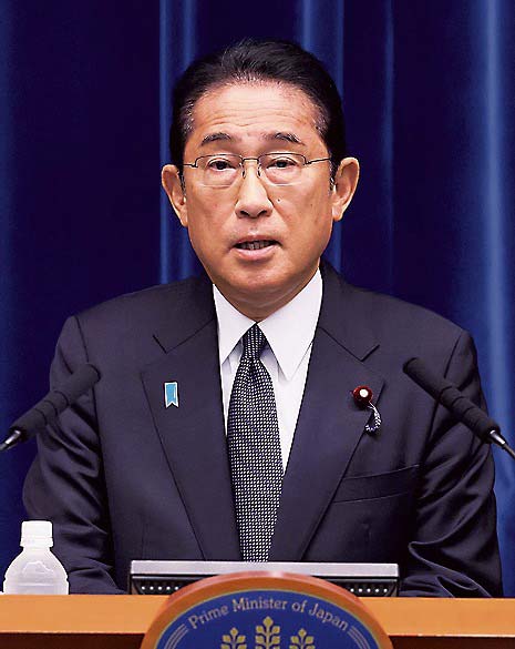 会見する岸田首相。オリジネーター・プロファイルの有用性などについても言及した