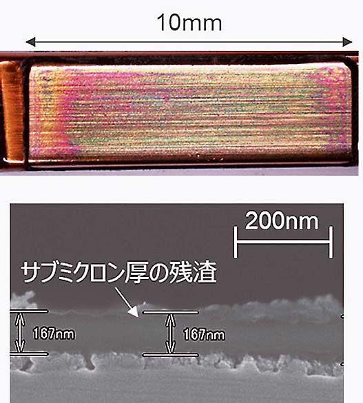 被膜除去後青色コア径200μm