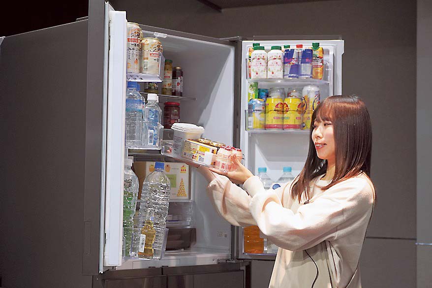 思うまま整理セットを活用することで必要な食品をまとめて取り出せる