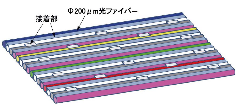 16心間欠接着型テープ心線