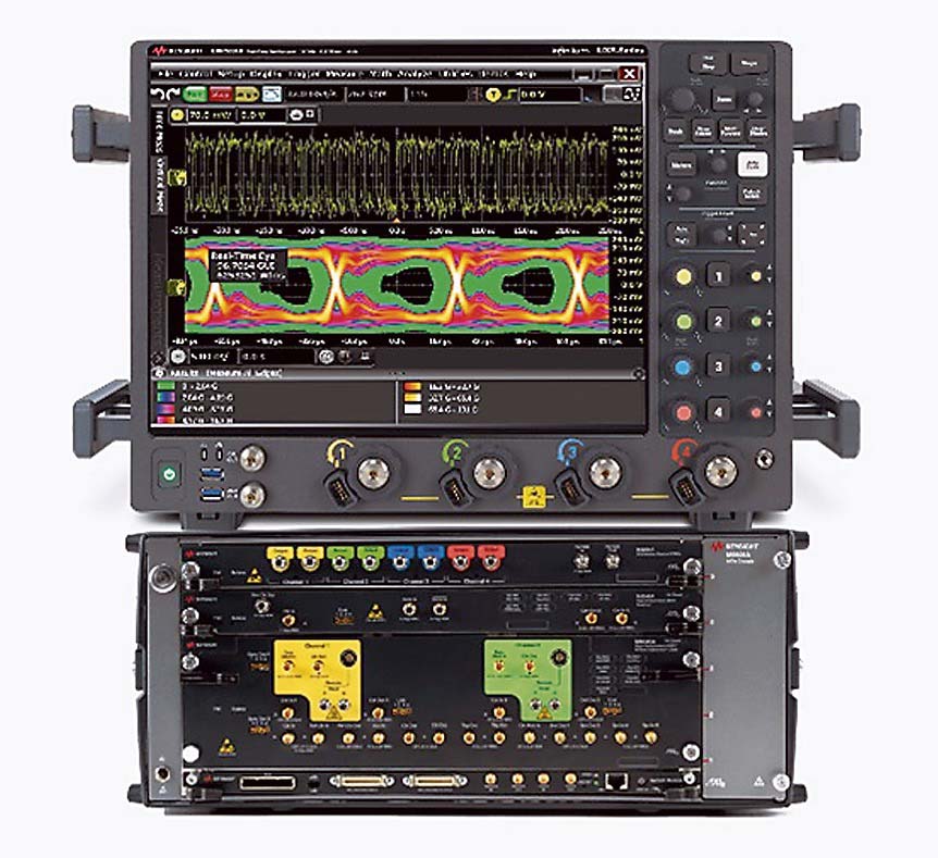 UXRオシロスコープ（上）と高性能BERTのM8040A