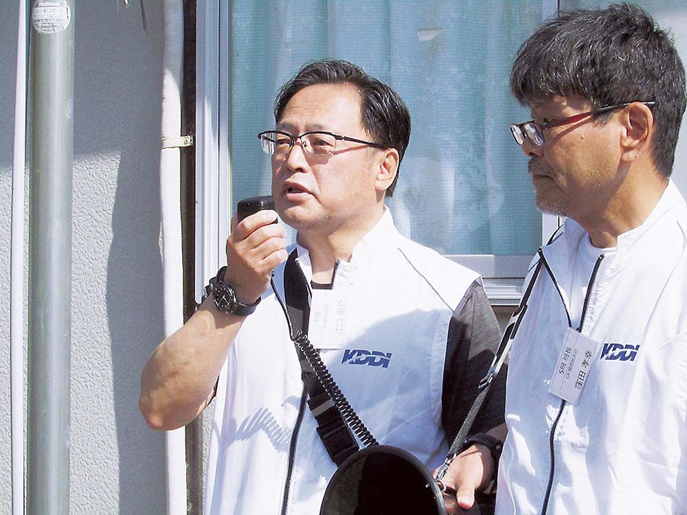 開会式であいさつする江口総支社長