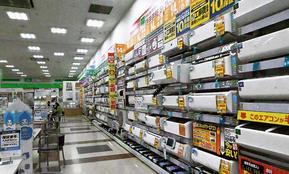 エアコンは年中商品に