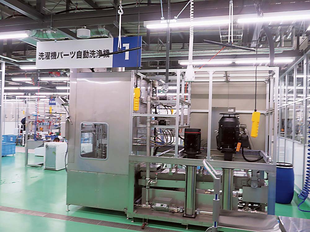 洗濯機パーツの自動洗浄機