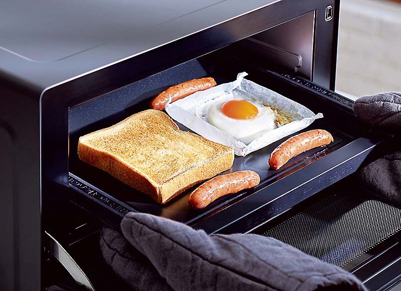 アレンジモードでは朝食ワンプレートも一度に調理可能だ