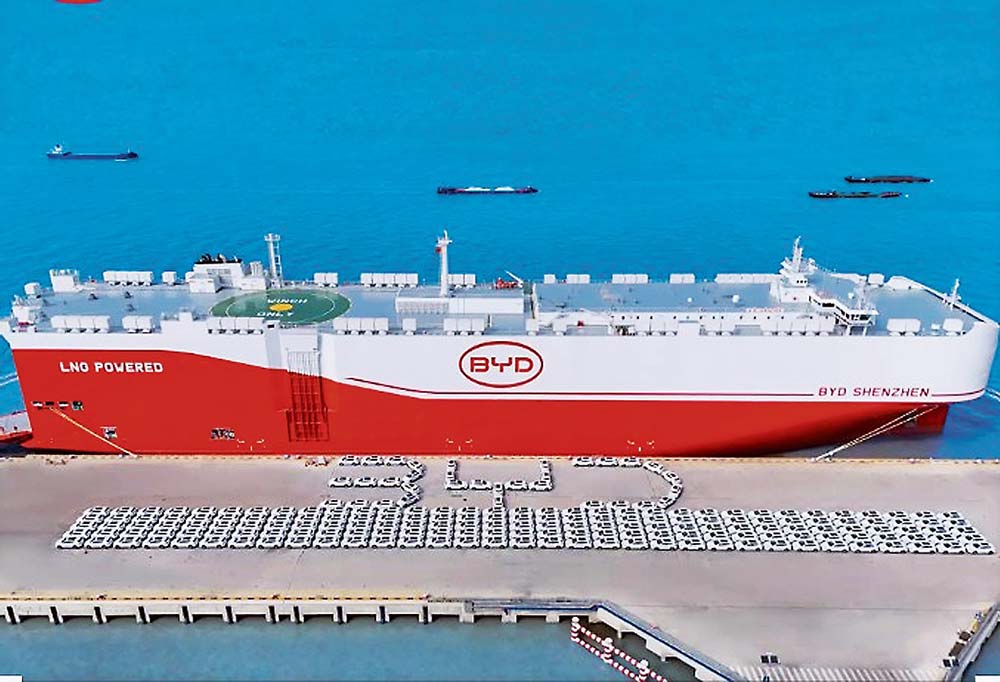 4月末にブラジル向けに就航したBYDの「深圳号」
