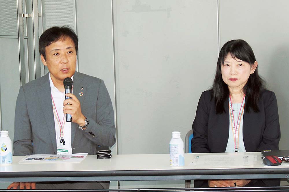 濱田社長（左）と野田所長