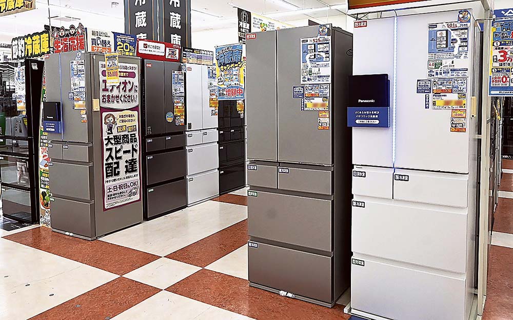 夏の主力商品の一つとなる冷蔵庫