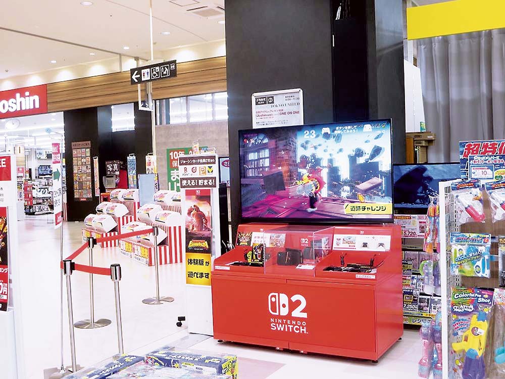 週末に行列ができるスイッチ2の試遊台