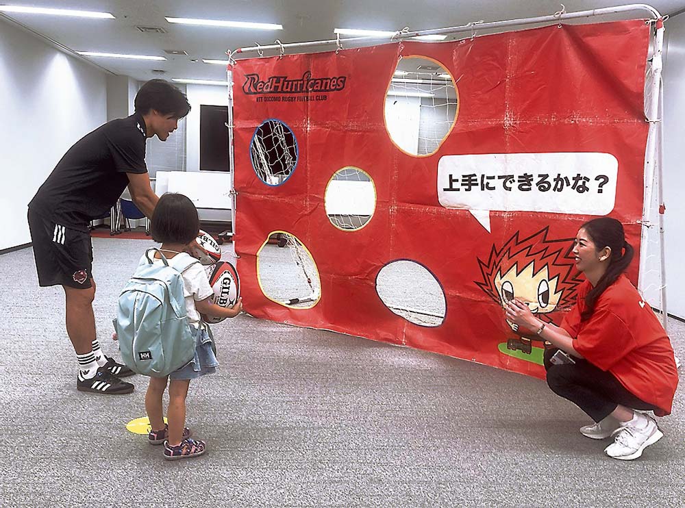人気のラグビー体験