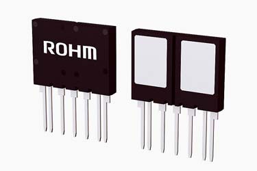 ロームが2in1構成のSiCモジュール　高い設計自由度と電力密度実現