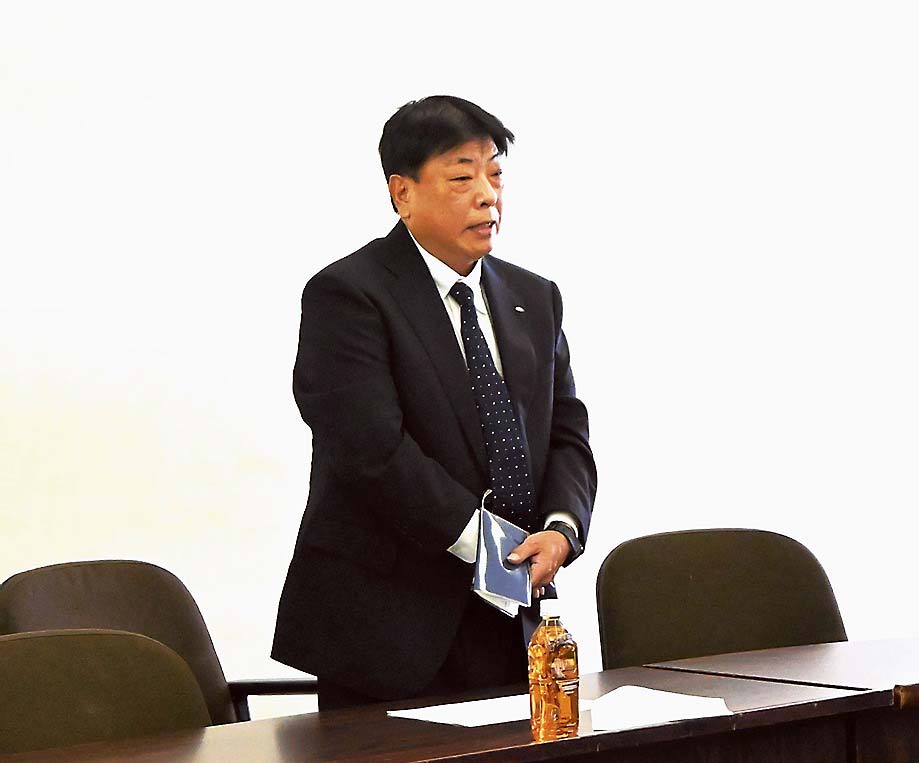 市況を述べる上垣支店長