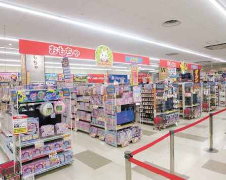 広い面積を確保したおもちゃ売り場