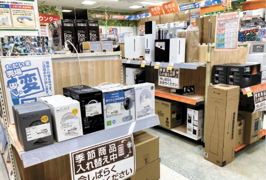 季節商品の入れ替え時期に苦心する店頭