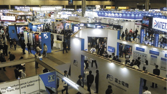 前回の鉄道技術展の会場内（2023年11月、幕張メッセ）