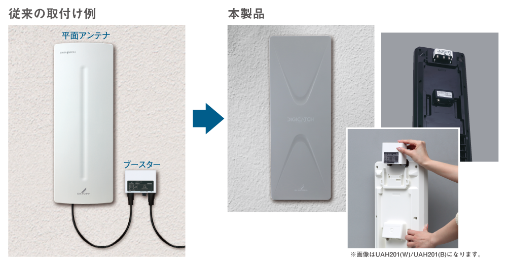 ブースターなどが取り付けできる新構造で省施工にも配慮
