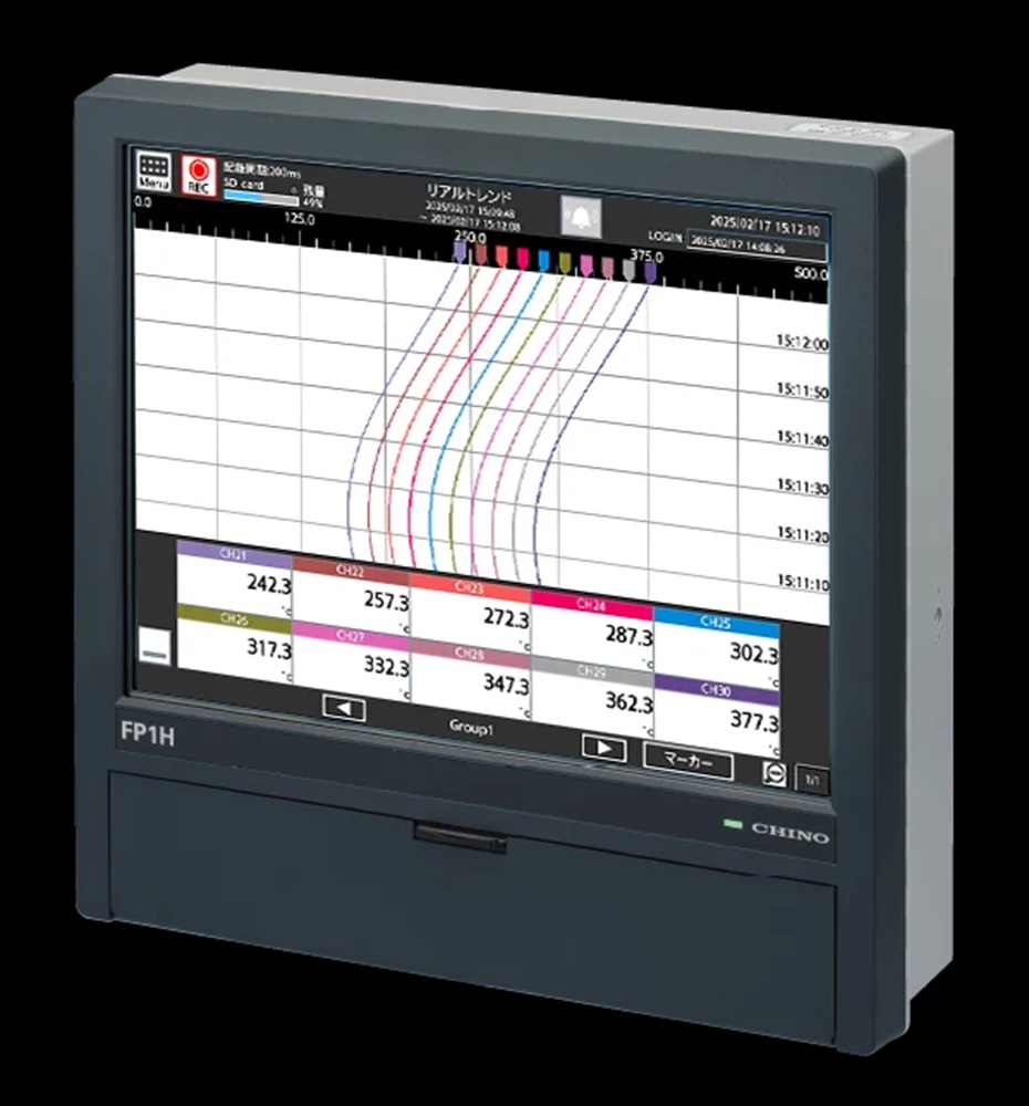 パネルレコーダFPシリーズ、薄型構造で制御盤内の省スペース化が可能