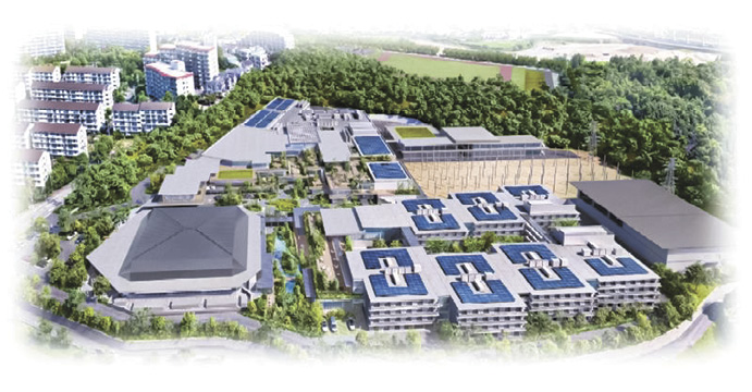 新・きんでん学園の外観パース図