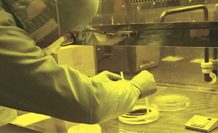 クリーンルームでの実習の様子（写真提供＝九州工業大学）