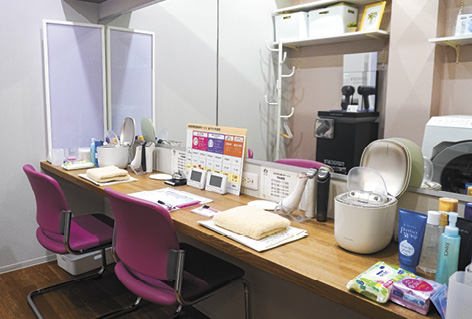 理美容家電の体験スペース
