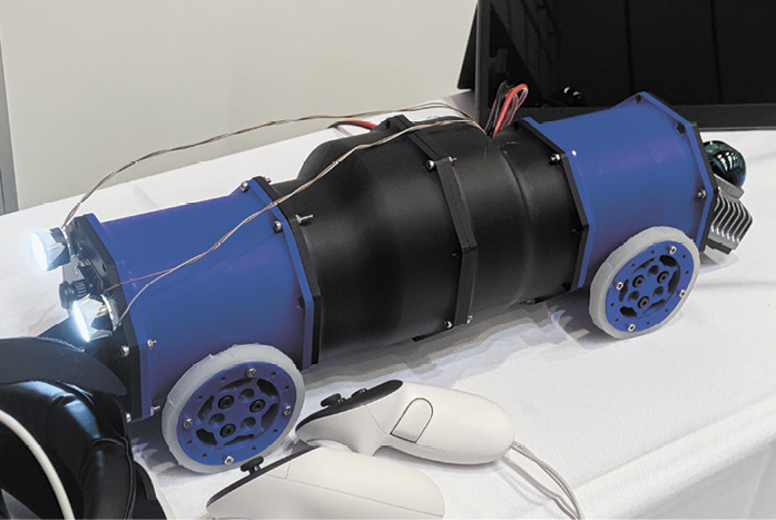 豊田高専のチームが開発した下水道自動点検ロボット「Pipe Eye」