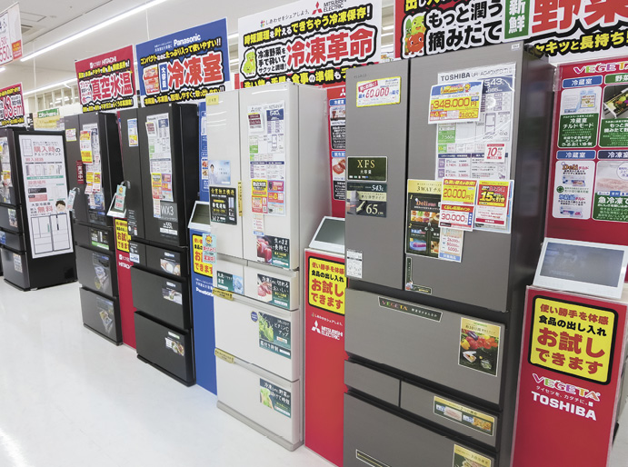 冷凍機能の強化や大型化が進んでいる