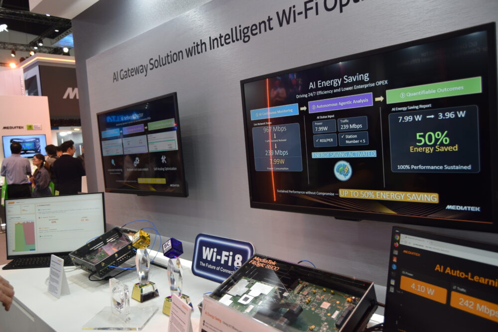 Wi-Fi8に対応したソリューションも並ぶ